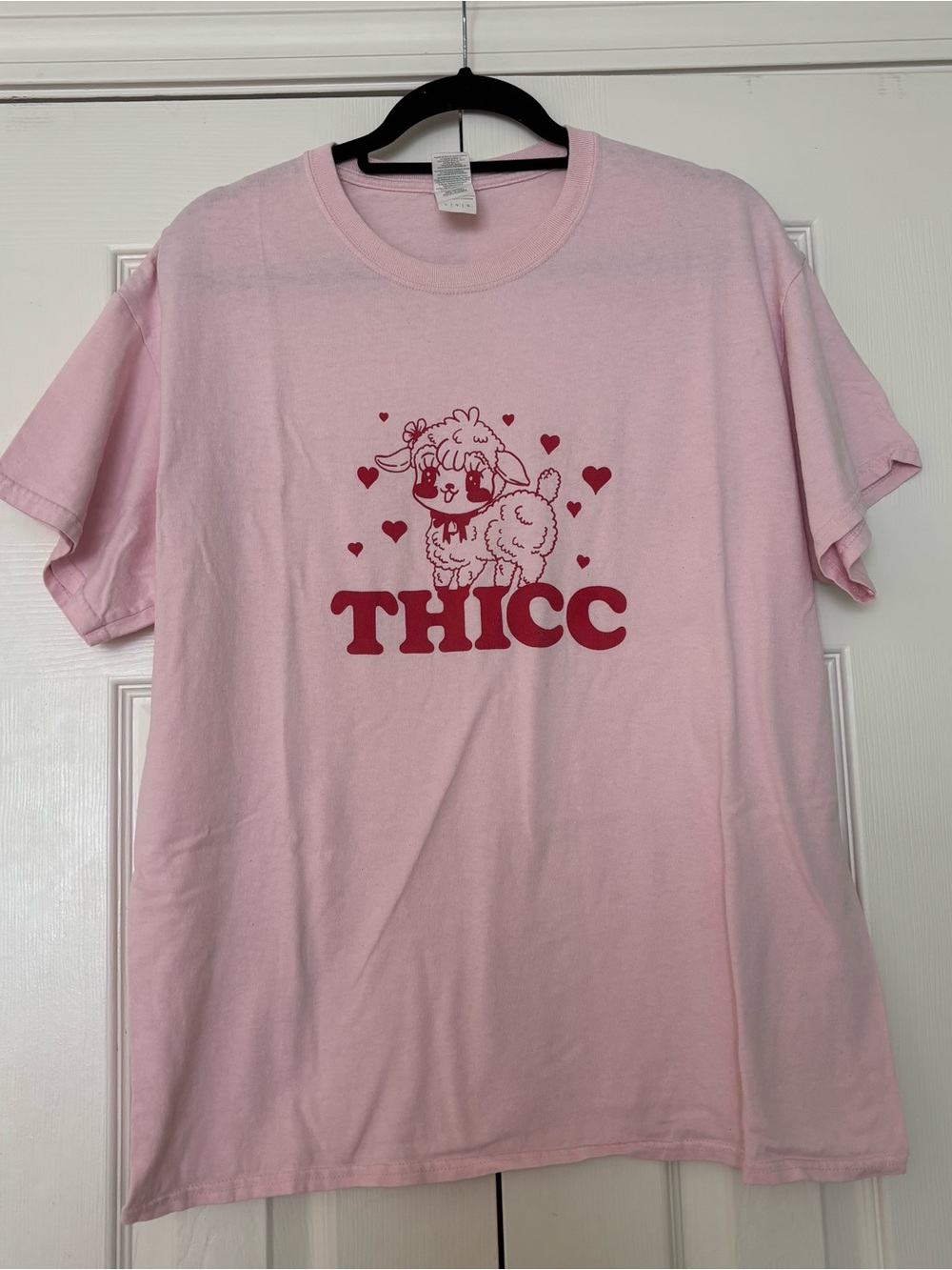 Baby Pink Coquette “Thicc” Lamb Heart Tee